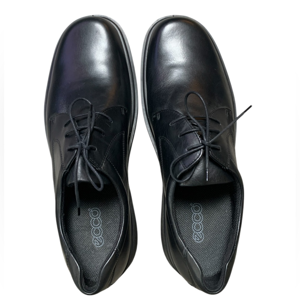 ECCO Metropole‎ Amsterdam Black Leather Men's Dress Shoes 50
